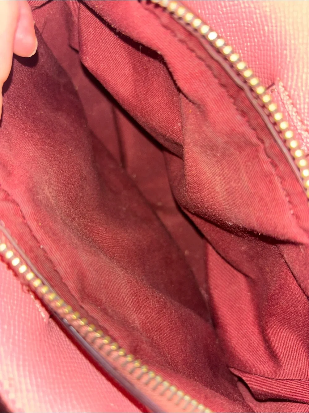 Coach Pink Floral Appliqué Satchel with Red & Cream Accents